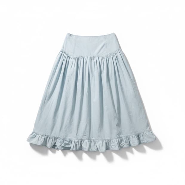 SAENGIN 생긴스튜디오 코튼 롱스커트 1 스카이블루