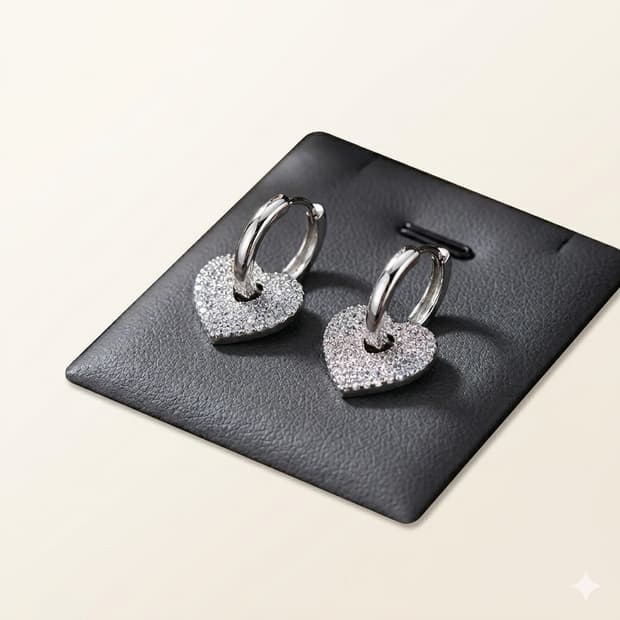 ✨ 엘르 아모르 하트 귀걸이 | 14K 골드핀 | 반짝 데일리템
