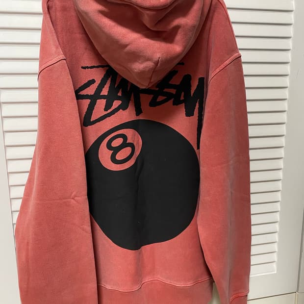 스투시 8볼 후드 피그먼트 구아바컬러