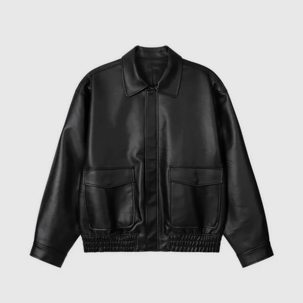 A-2 레더 블루종 자켓 [BLACK]