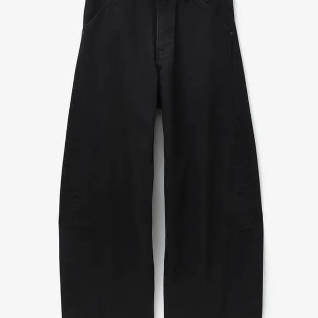 해칭룸 Wide Curve Jeans Jet Black