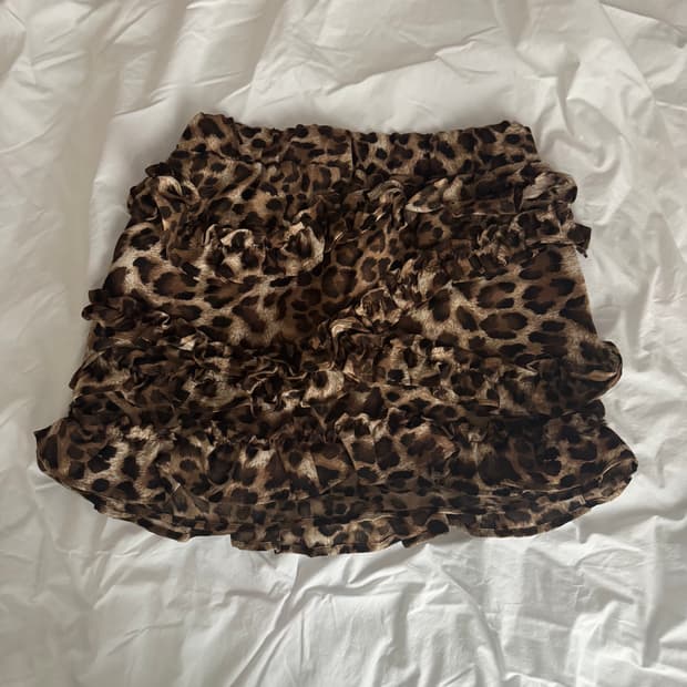 Settle for moon 레오파드 스커트