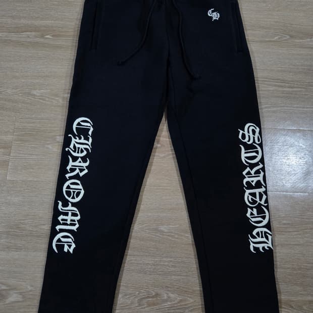 크롬하츠  웨이스트백 실버패치 레터링 자수 팬츠 (미사용)