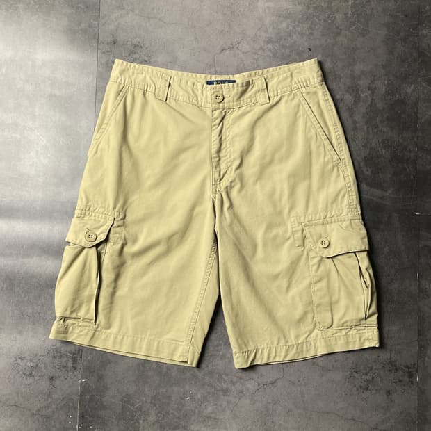 RALPH LAUREN 랄프로렌 빈티지 베이지 카고 하프팬츠 A00993