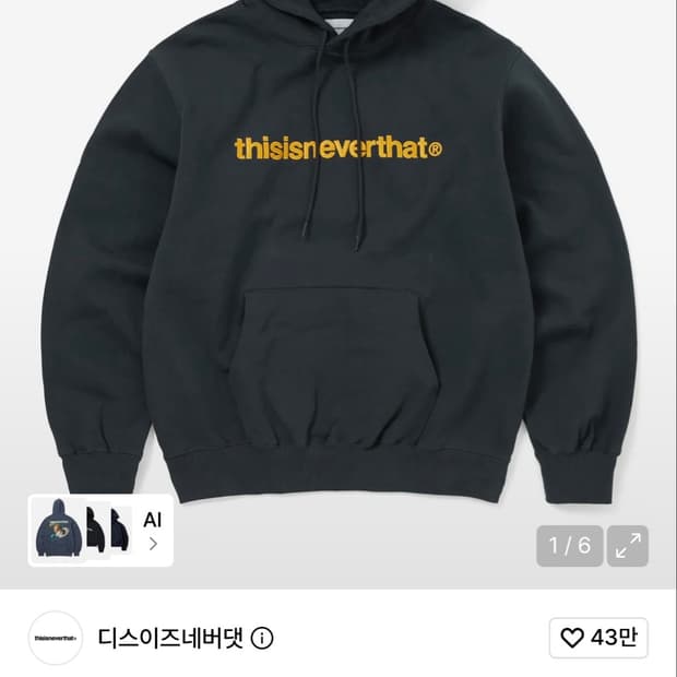 디스이즈네버댓 로고 후드티