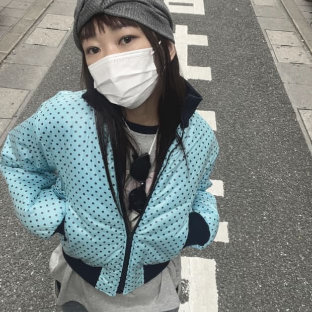 김아홉 도트패딩