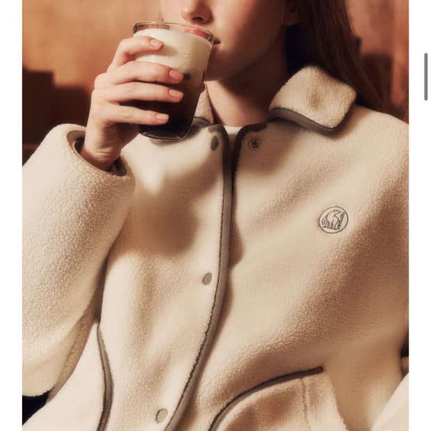 노르디스크 휘게 노르딕패턴 플리스 자켓 오프화이트 90사이즈 새상품