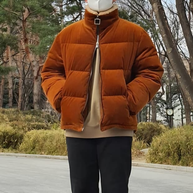 우영미 코듀로이 패딩