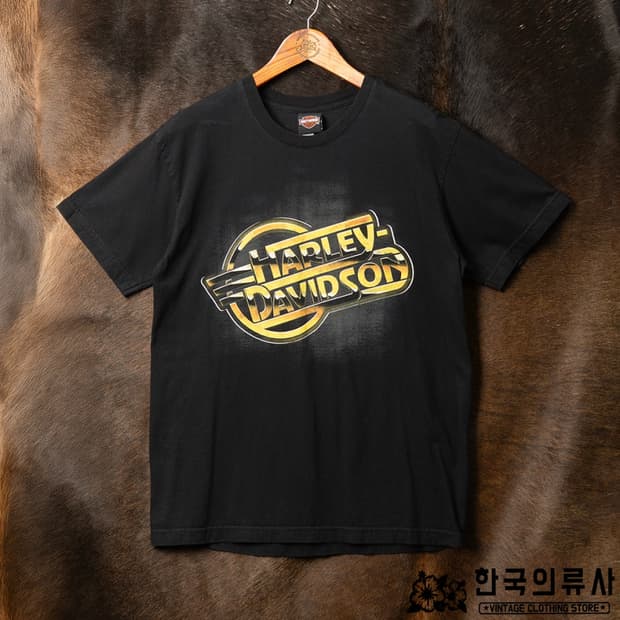 [103] 할리데이비슨 USA 메이드 튜블라 반팔 티셔츠 블랙 