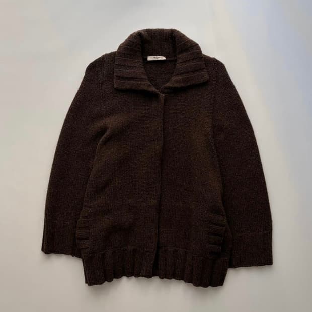 Prada camel knit jacket