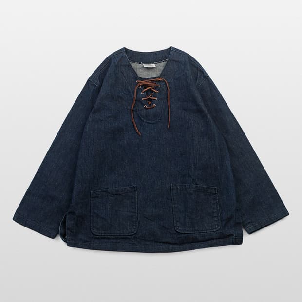 FREAK’S AMERICA Lace Up Denim Pullover M