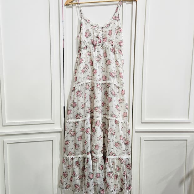 잉그니(INGNI) 플라워 스모크 캉캉 롱 원피스