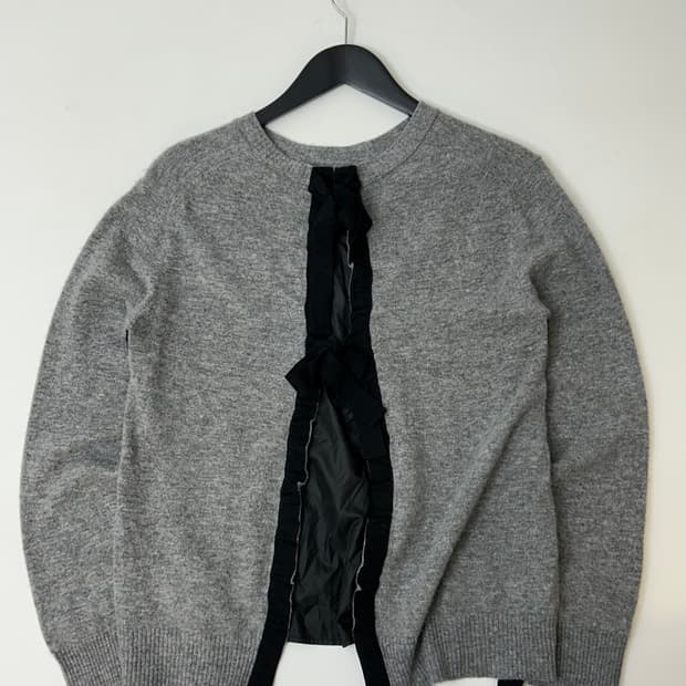 LANVIN on bleu 랑방 온 블루 그레이 리본 울 니트