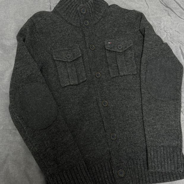 타미힐피거 하이넥 가디건