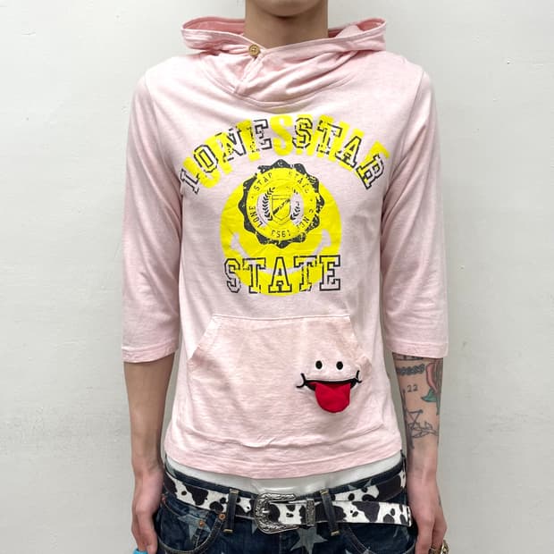 High-neck Merong Pink Half Sleeve