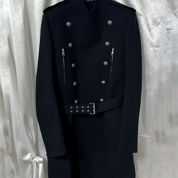 발망 옴므 AW13 벨티드 나폴레옹 코트