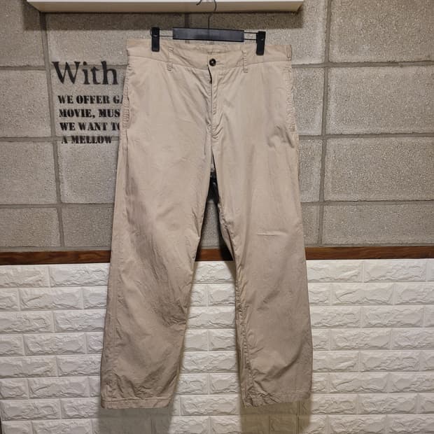 버버리 런던 코튼 팬츠 34