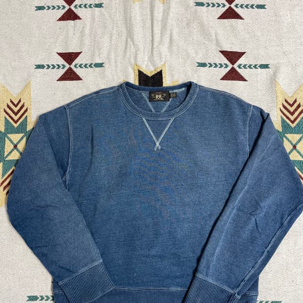 RRL 인디고 프렌치테리 스웻셔츠(L)