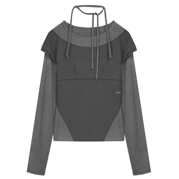 오호스 ojos Halter Strap Long Sleeve