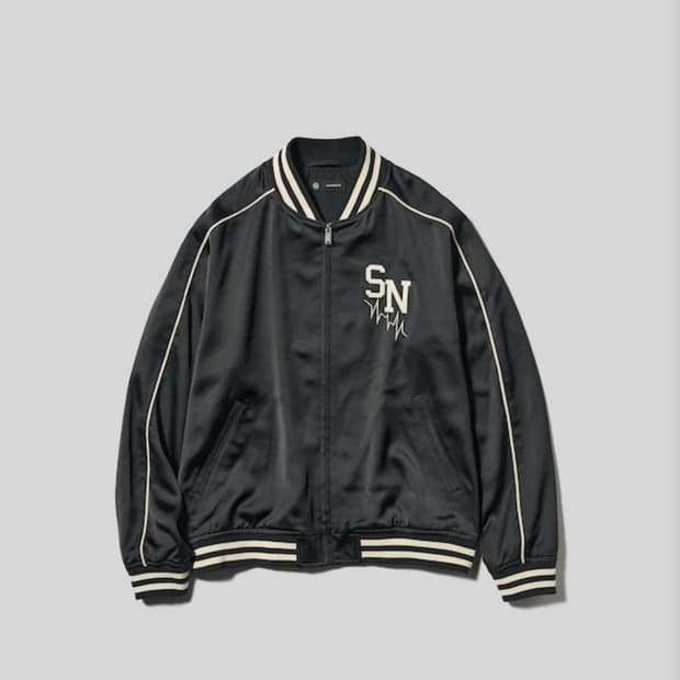 [3XL/블랙] GU 언더커버 새틴 리브 블루종