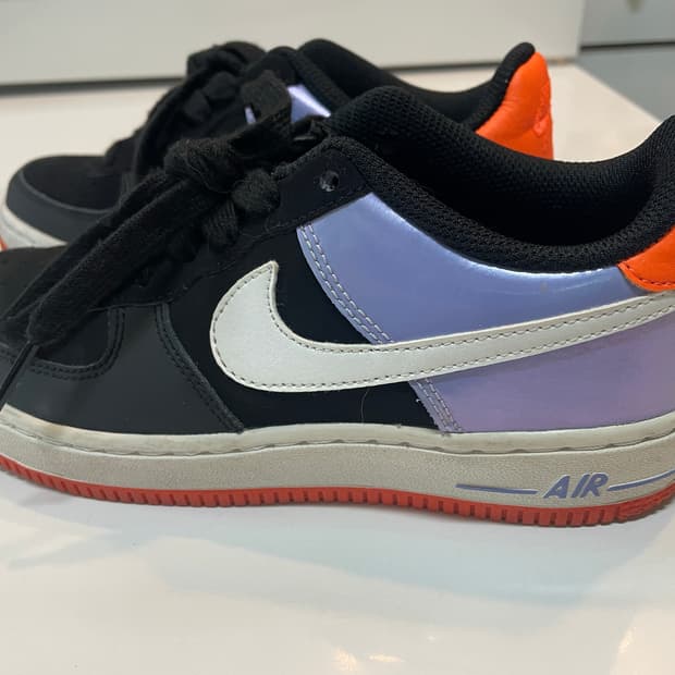 나이키 에어포스 1 블랙/퍼플/오렌지 225mm