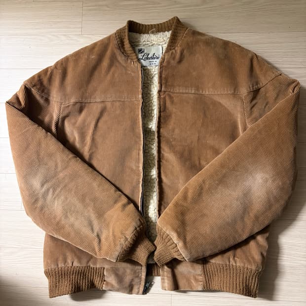 80s Made in usa 코듀로이 봄버 자켓