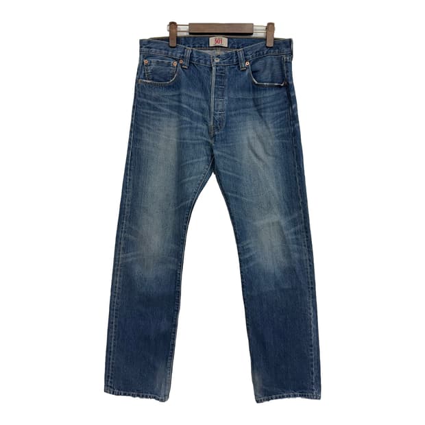 levi's 501 straight leg button-fly denim