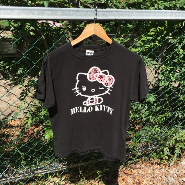 블랙 키티 반소매 티셔츠