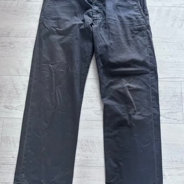 RRL 가먼트 다이 해링본 필드 치노 워시드 블랙 30x30