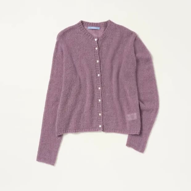[더에프유 X 릿] 니트 가디건 (라일락)