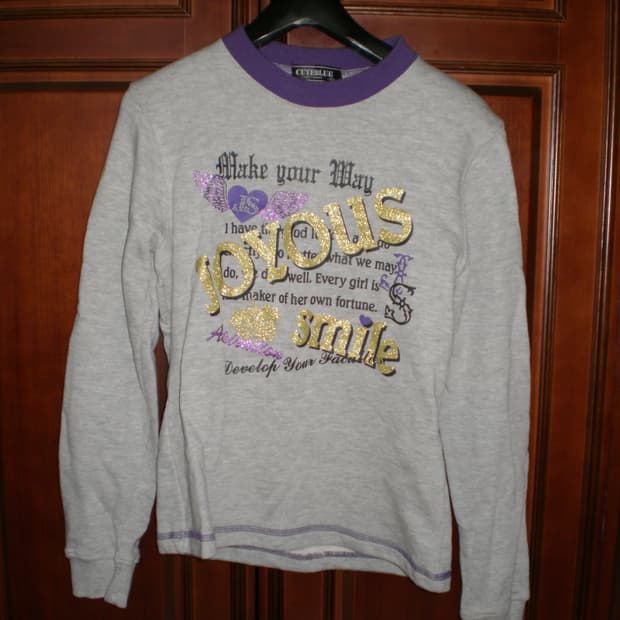 글리터 프린팅 티셔츠