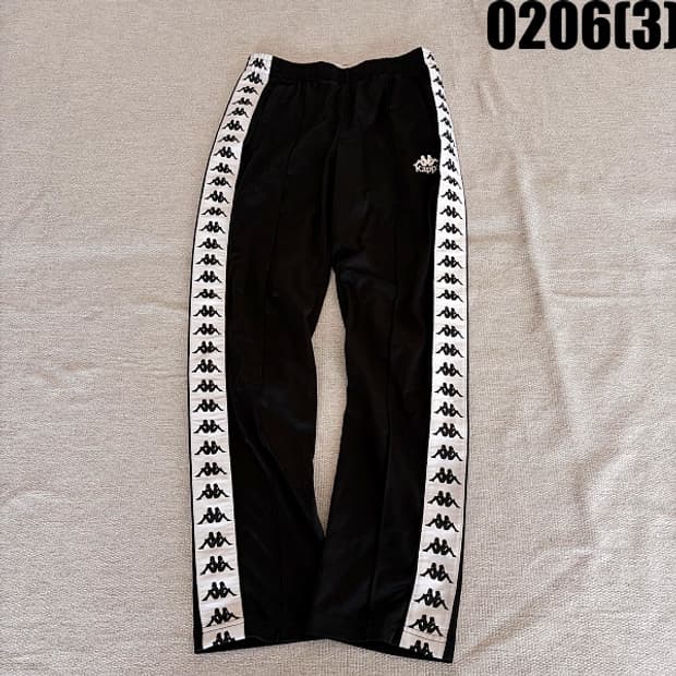 [M] 카파 블랙 사이드라인 포인트 트랙 팬츠 0206(3)