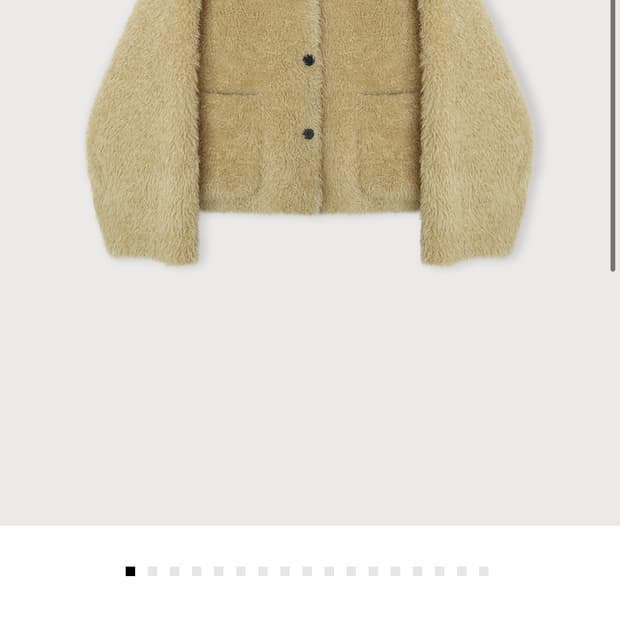 에토스 ethos 컬리 시어링 무스탕 자켓