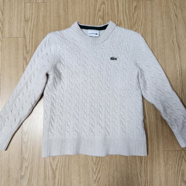라코스테 쥬니어 케이블 풀오버 라운드 니트, 스웨터 80