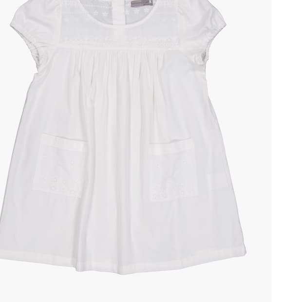 Naviverse EYELET MEMO DRESS 화이트 나비버스