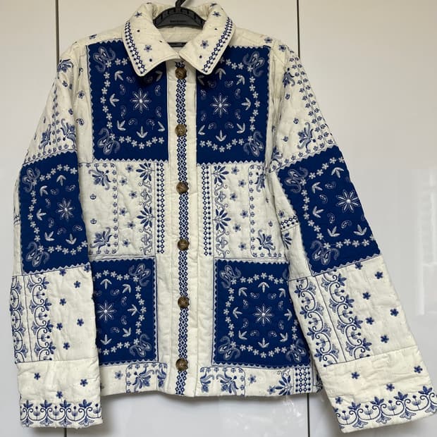 산드로 자수 패치워크 자켓점퍼