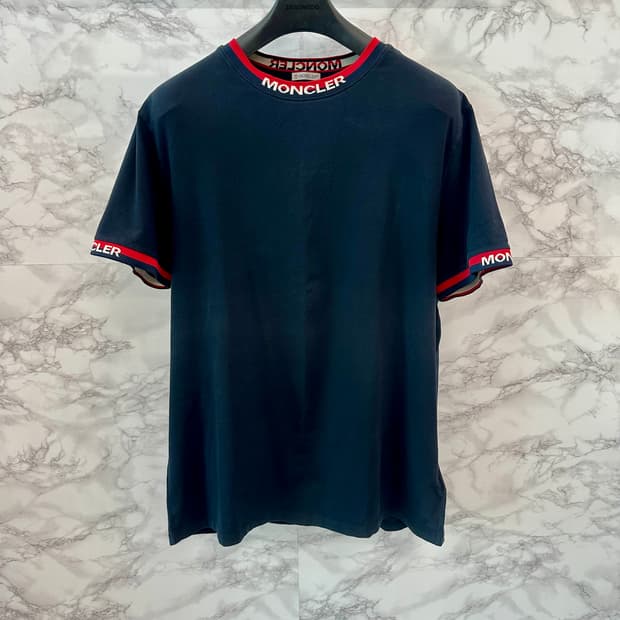 (2XL) 몽클레어 로고 밴딩 티셔츠