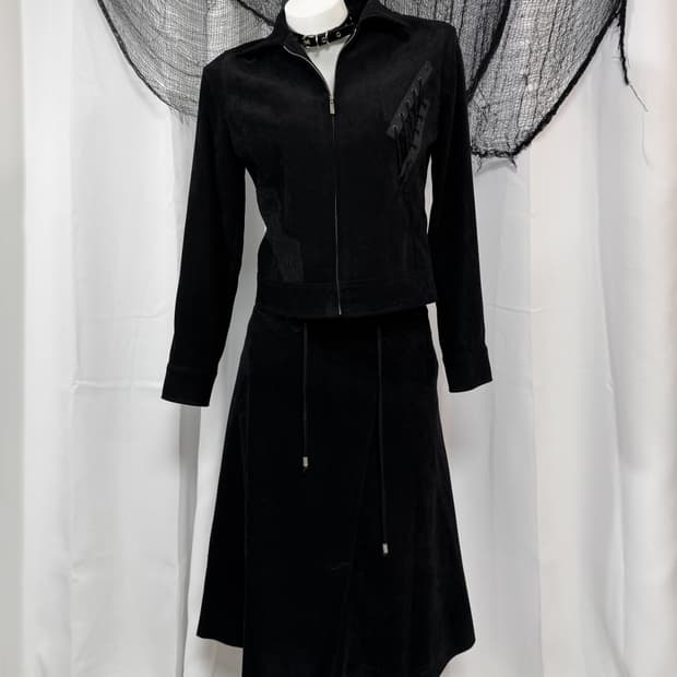 lace corset jacket, skirt set