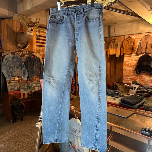 80s USA 빈티지 리바이스 501 셀비지 데님 팬츠