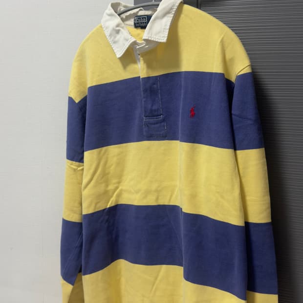 폴로 90s 스트라이프 럭비티셔츠 사이즈 L