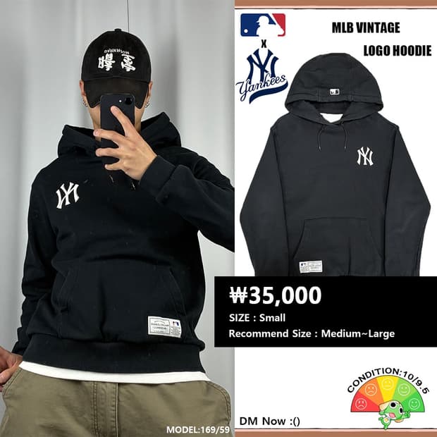 <MLB 뉴욕 빈티지 후드티> No.1453