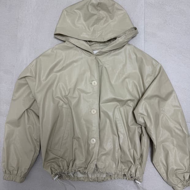 스트링 레인코트 바람막이 점퍼