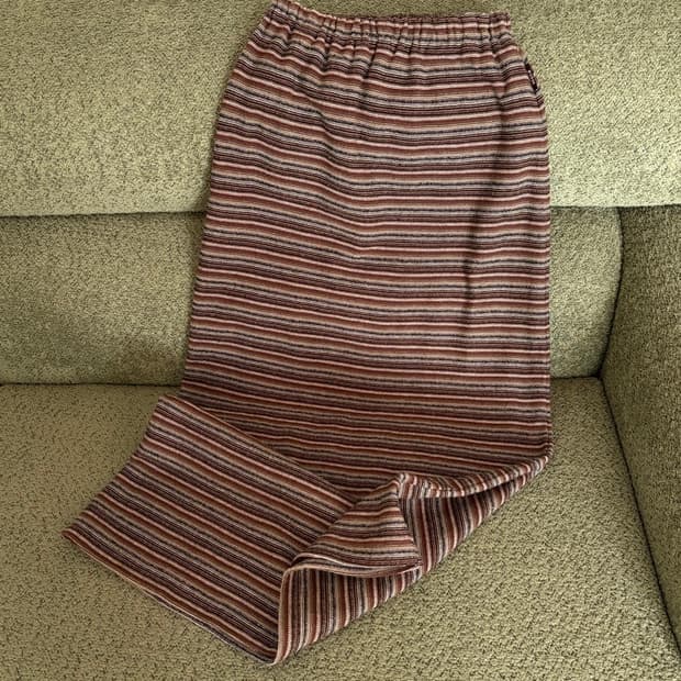 stripe long skirt