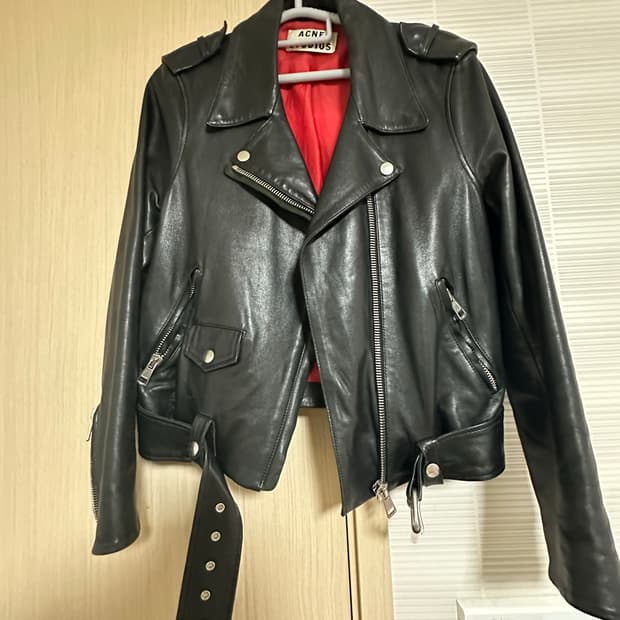 아크네스튜디오 레더 라이더 자켓