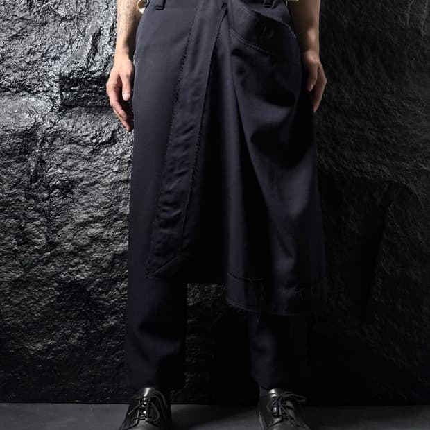 BY H. 20AW Layered Wrap Wool Pants 