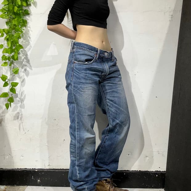 리바이스 진청 워싱 데님 팬츠 청바지 31