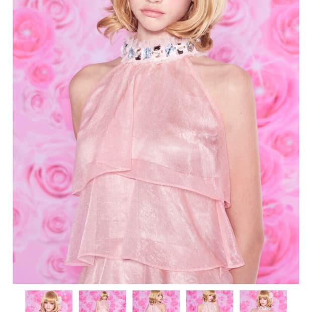 베이비메탈클럽 블러쉬 돌 블라우스 갸루 히메 오네 큐빅 베메클 라떼