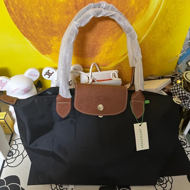 롱샴 블랙 쇼퍼백 택 새상품 