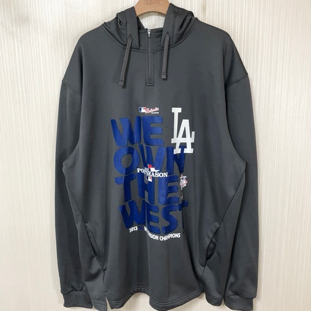 MLB 마제스틱 LA다져스 2013 웨스트디비젼 챔피언 어센틱후드티 XL