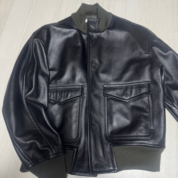 애프터 프레이 A-1 레더 블루종 M 사이즈